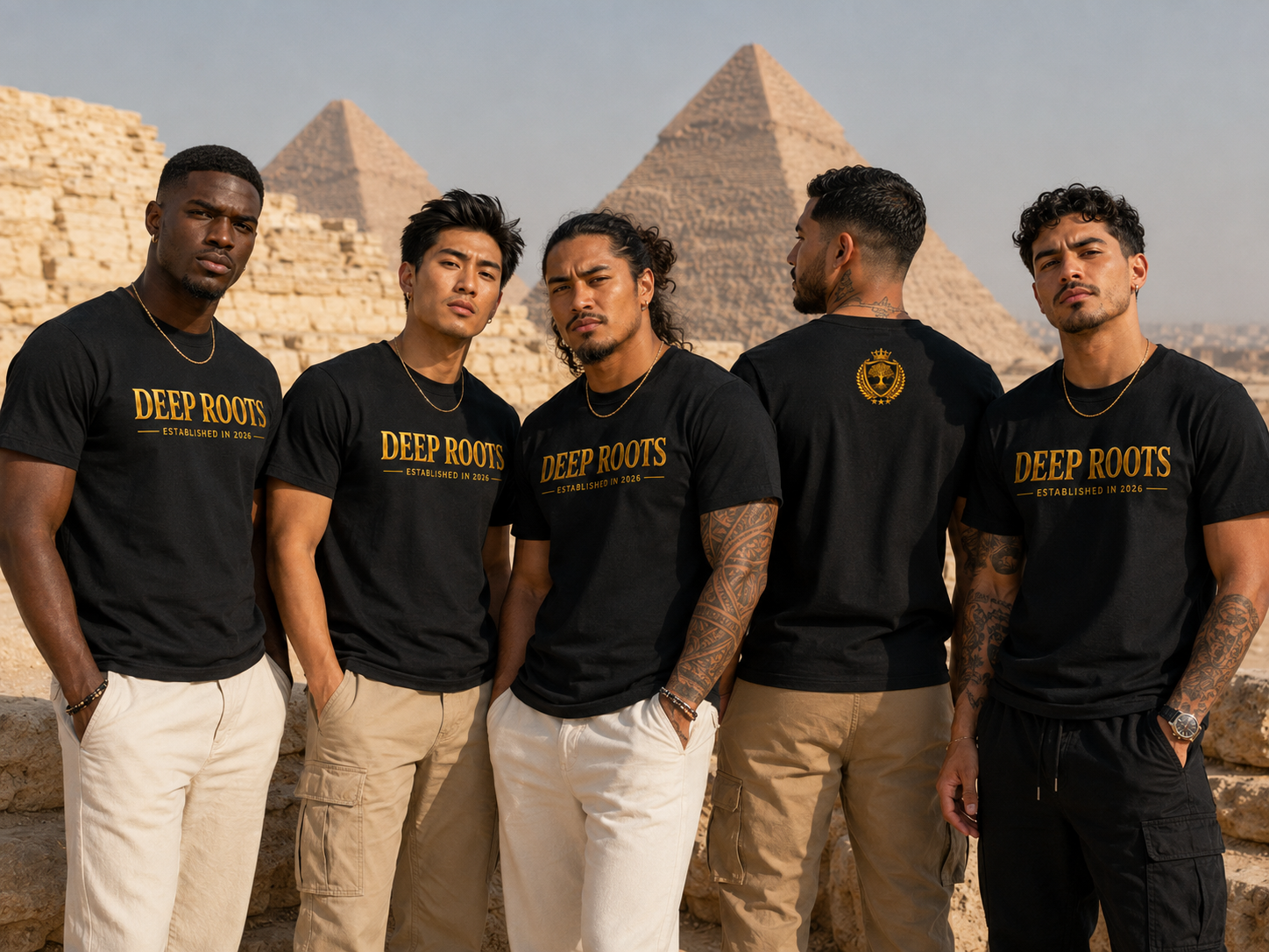 Deep Roots Established Tee – Black & Mirror Gold Edition