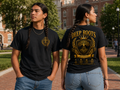 Deep Roots Legacy Crest Tee – Black & Mirror Gold Edition