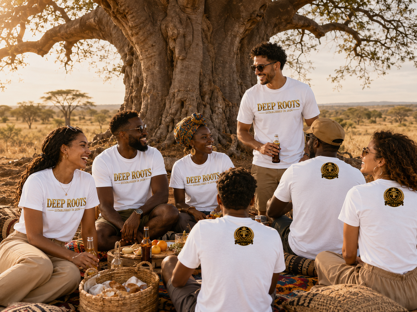 Deep Roots Established Tee – White & Mirror Gold Edition