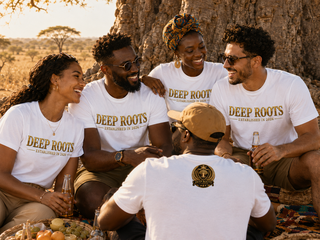 Deep Roots Established Tee – White & Mirror Gold Edition